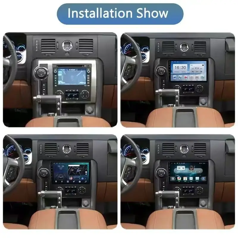 Android 16 Carplay Auto For Hummer H2 E85 2007 2008 2009 Car Radio 2K Screen Player Head Unit BT WIFI+4G Stereo Multimedia Video