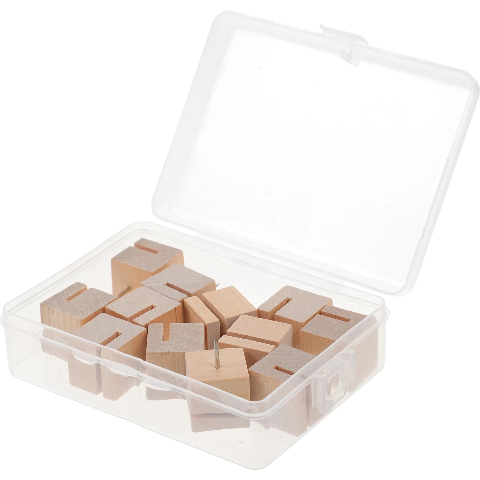 12개입 나무 압정 슬롯 디자인 푸시 핀 코르크 보드 사진 벽 지도 표시용 게시판용 사무용 바인딩 용품