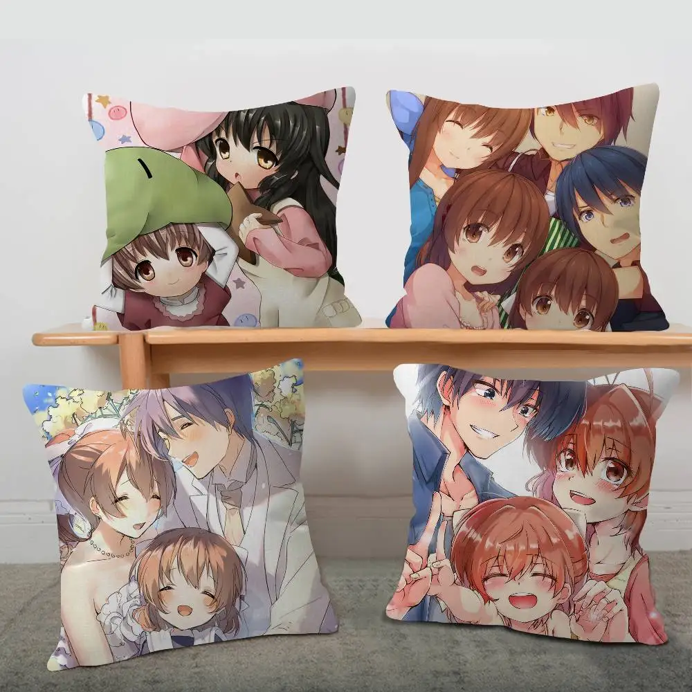 

Подушка Clannad After Story, подарок, украшение для дома, офиса, спальни, дивана, автомобиля, чехол для подушки 45x45