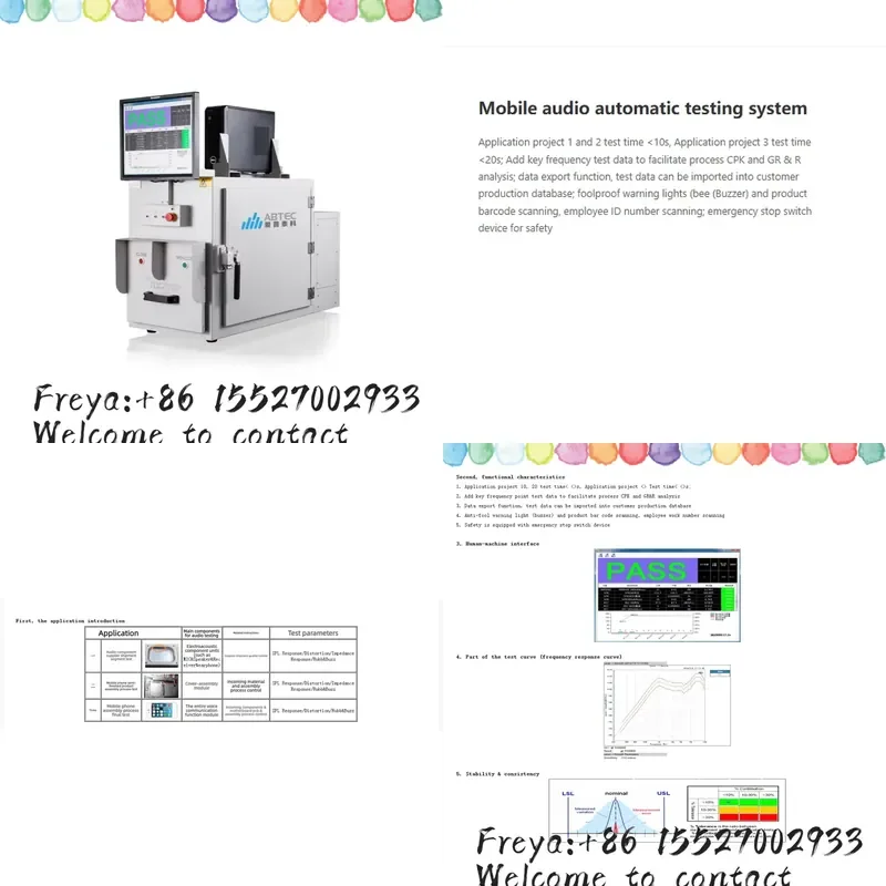 Mobile Audio Automatic Test System Fast 10s CPK GR&R Analysis Data Export