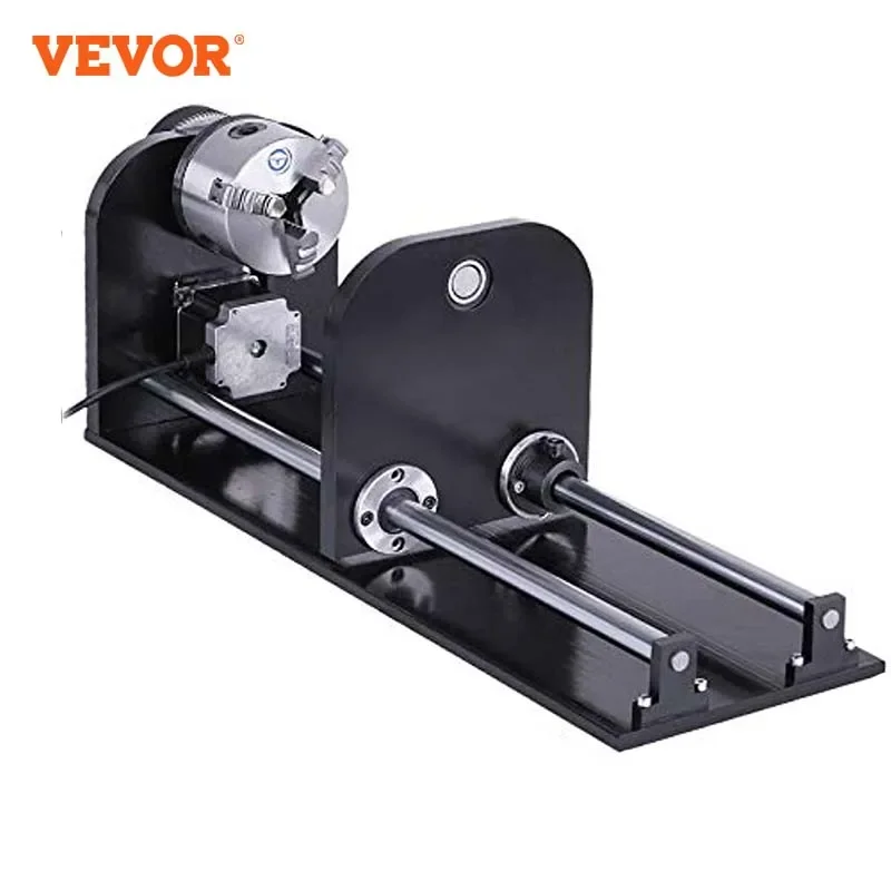 vevor cnc roteador eixo rotativo 3 jaw spiral chuck eixo de medicao para co2 gravacao a laser maquina de corte 80 mm 01