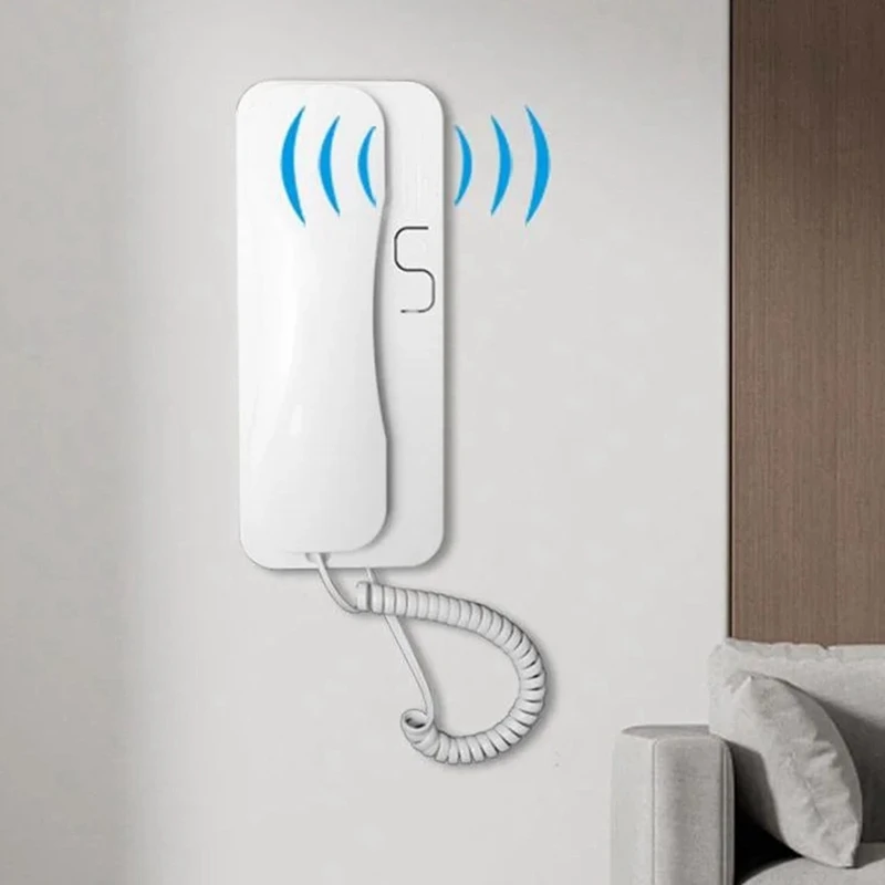 Campanelli 2 fili Audio Phone senza stazione esterna citofono elettronico appartamento edificio porta microtelefono