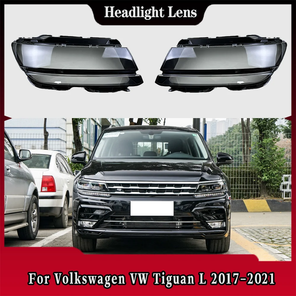 

For Volkswagen VW Tiguan L 2017 2018 2019 2020 2021 Front Headlight Cover Shade Lampshade Lens Headlamp Shell Plexiglass