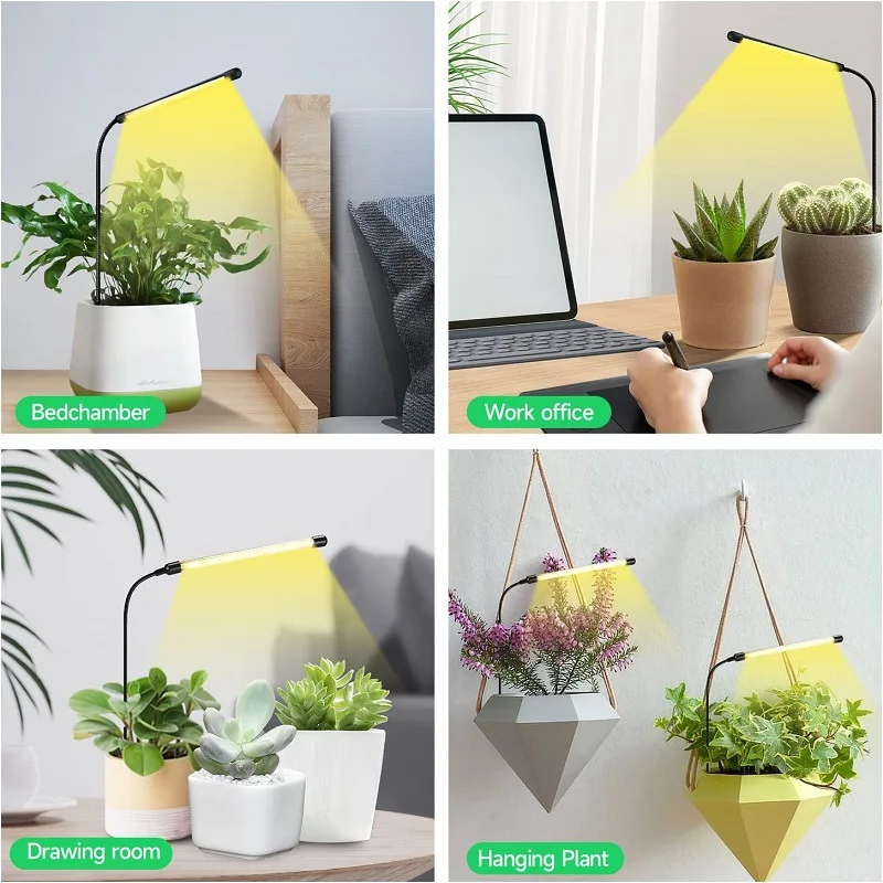 Lampe LED plug-in pour la croissance des plantes, lumière de remplissage complète, prise succulente, plaque d'aquarium