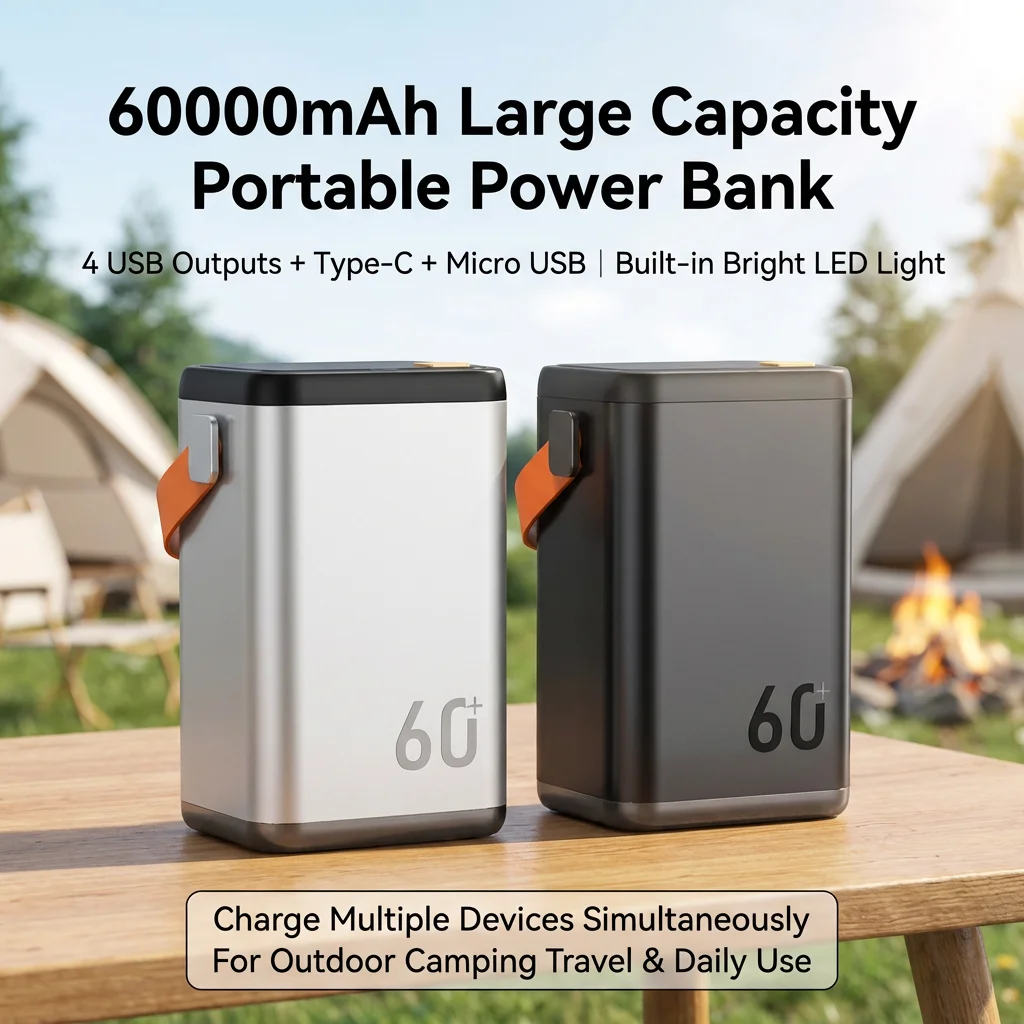 

Портативный внешний аккумулятор PURFIELD 60000 мАч, 45 Вт PD, 30 Вт, быстрая зарядка, светодиодный индикатор, для iPhone, Xiaomi, Samsung, планшетов