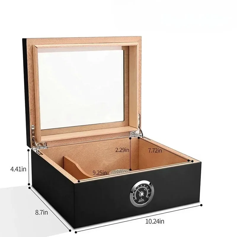 30 Large Capacity Cigar Humidor Accessories for Cigars Accesories Cases Cigar Box Humidifier Portable Professional Cedar Smoking