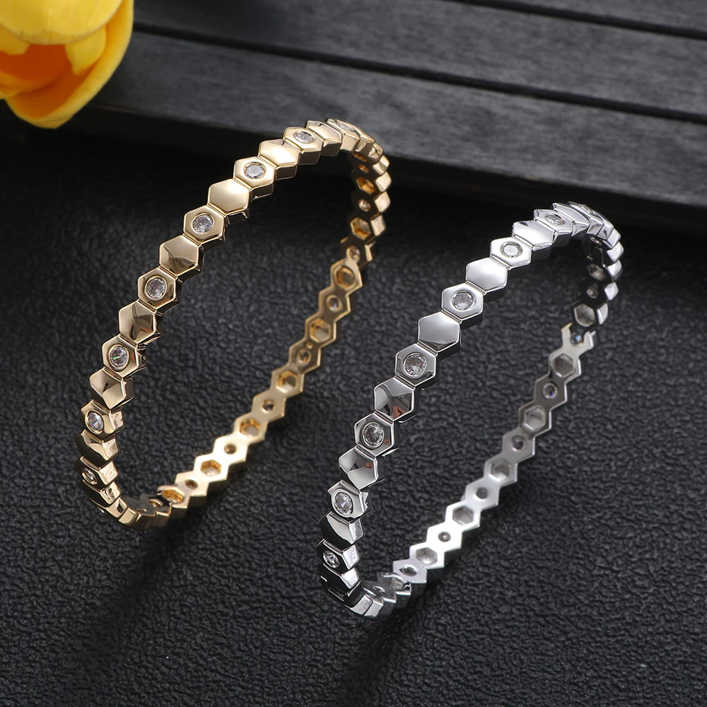 Luxury Geometric Square Waterdrop Round Bracelet Fashion Dubai Bridal Jewelry For Women Wedding Brincos Para As Mulheres B314