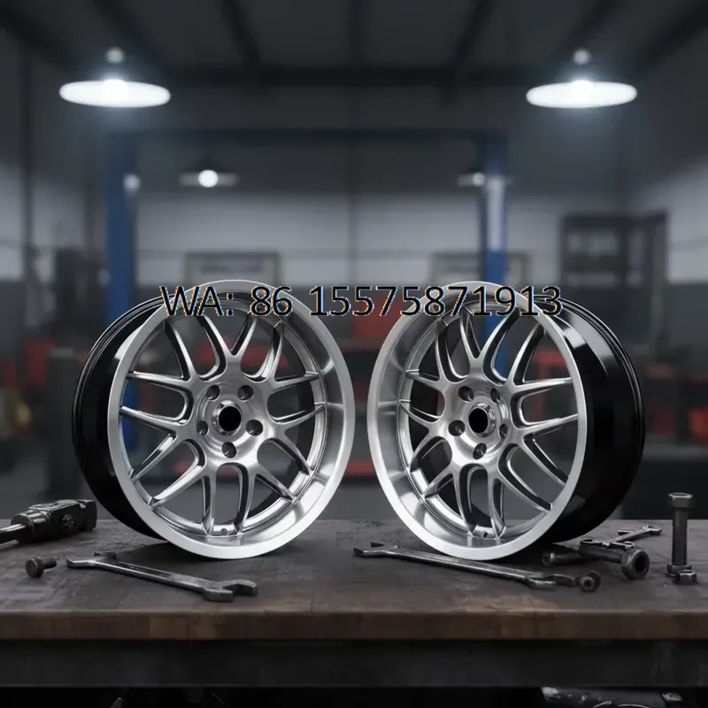 18 Inch Forged Alloy Wheels 8.5J 9.5J Mesh Design Hyper Black Lip Low Pressure Cast Rim New Retrofit Bolt Pattern 2 Year