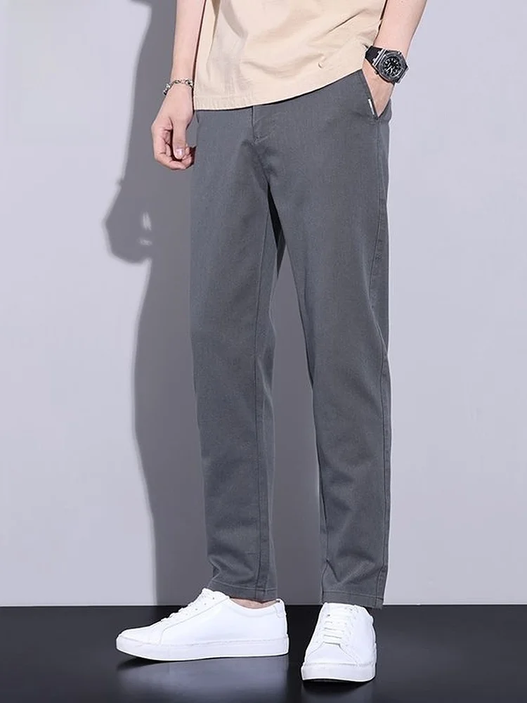 

Men's Casual Pants Slim Commute Small West Pants Spring Anti-Wrinkle Pure Color Youthful Vitali Sle Casual Pants