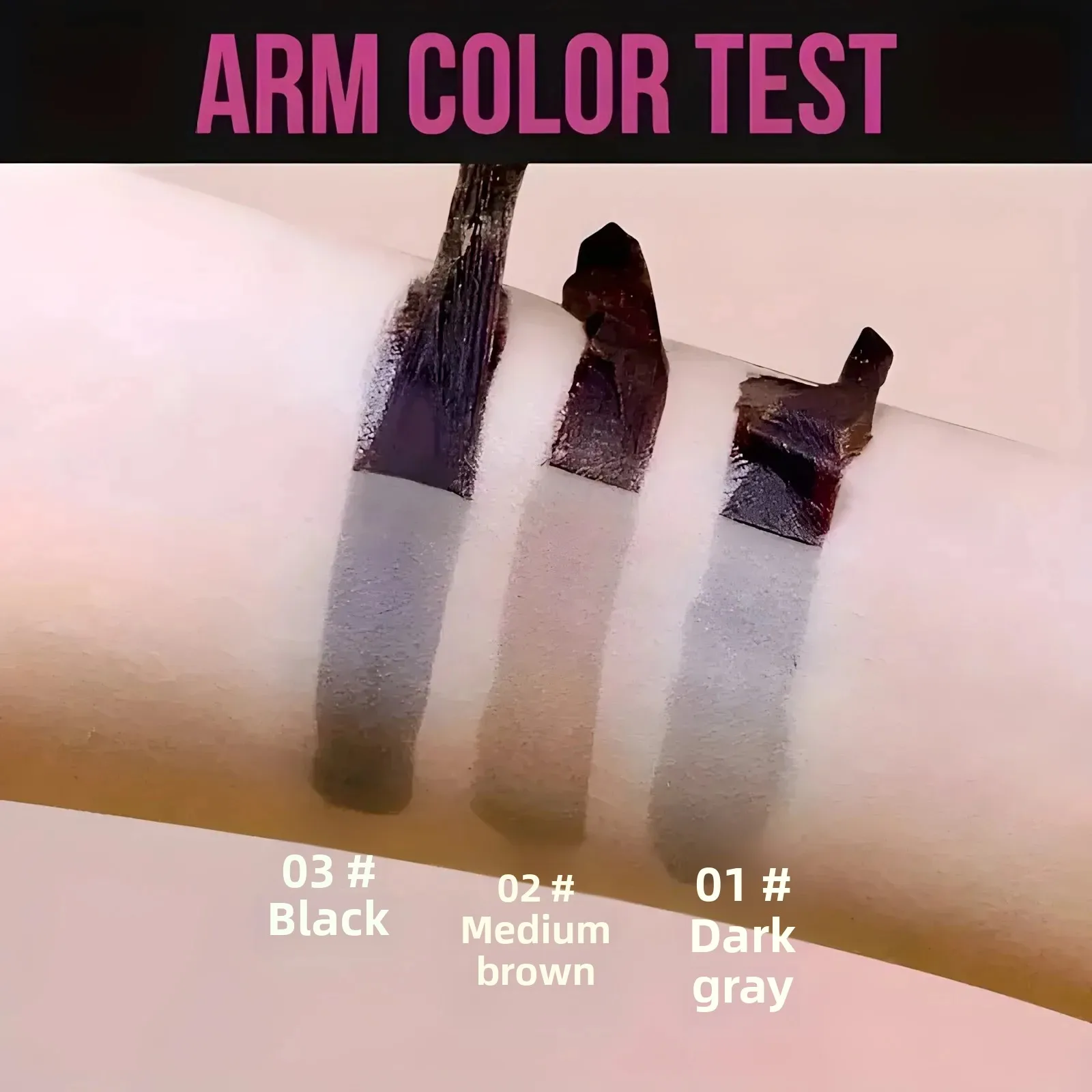 Teinte imperméable pour tatouage des sourcils, avec pochoirs, teinte semi-permanente pour sourcils dure jusqu'à 3 jours, facile à appliquer et longue durée