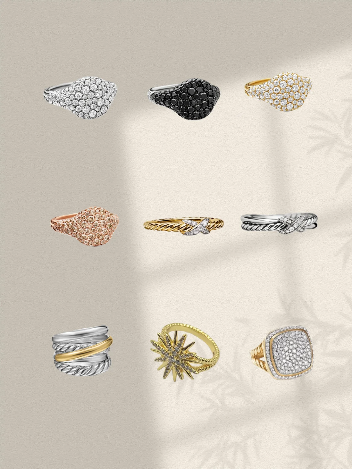 

YK 2025 New Jewelry Retro Ring Couple Trend Fashion Temperament Spiral Design Colored Crystal Ring for Men and Women To Wear