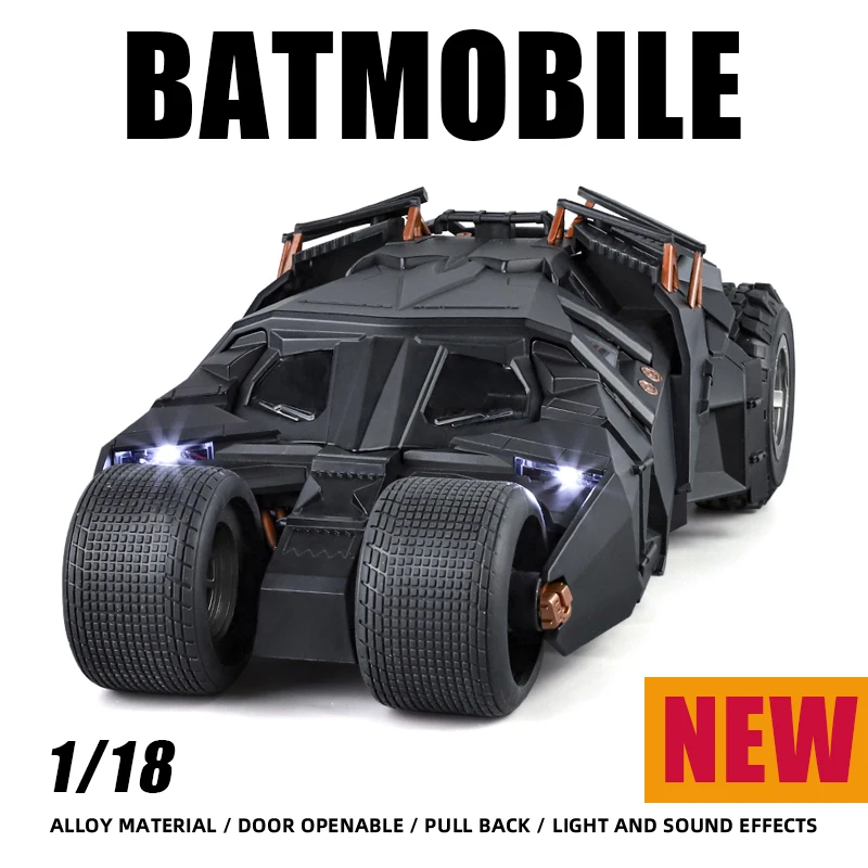 

1:18 Bandai Anime Batmobile Vehicle Toy Models High simulation design collection display hot wheels cars juguetes niños 장난감