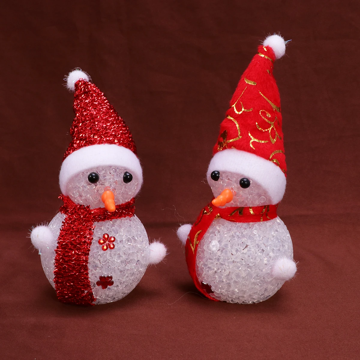 

Snowman Glowing Decoration Christmas Decorations Duct Insulation Color Changing Mini Water