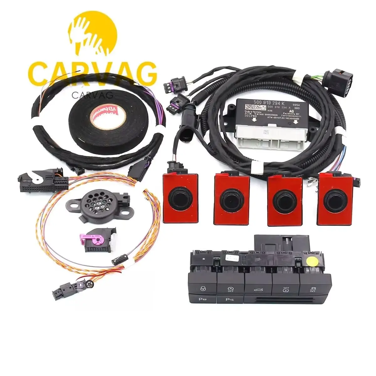 For MQB SKODA Octavia MK3 A7 Octavia 3 - LHD Park Pilot Parking Front 4K UPGRADE to 8K PDC OPS KIT