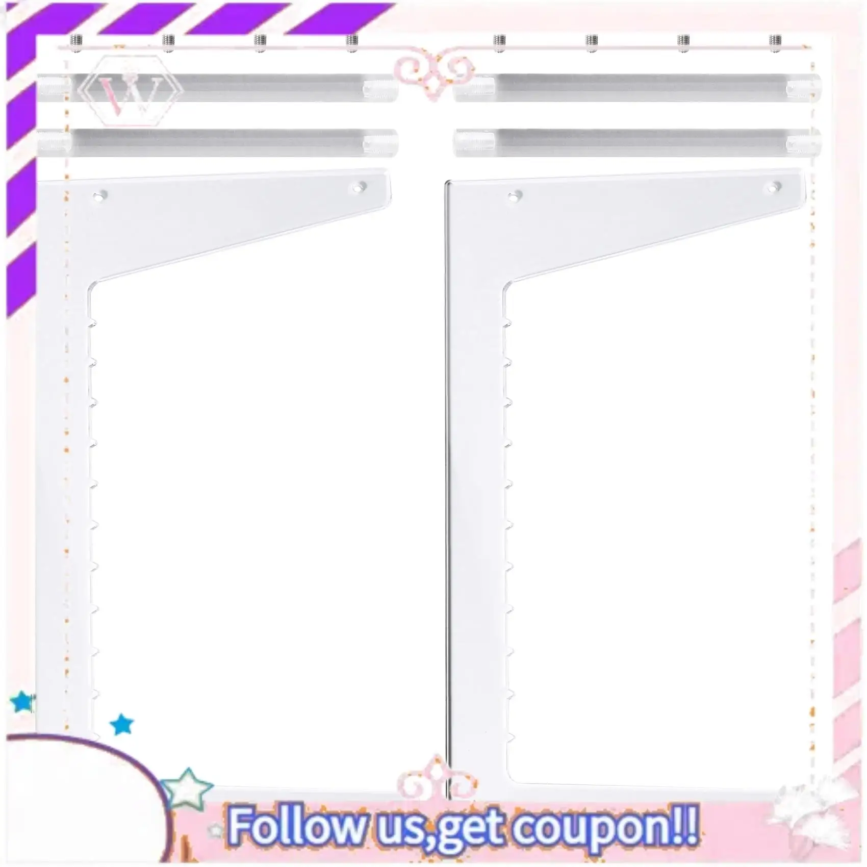 

Premium Clear Vinyl Record Stand Holder For Desktop Album Storage, Acrylic Vinyl Record Shelf Display 50 Lps