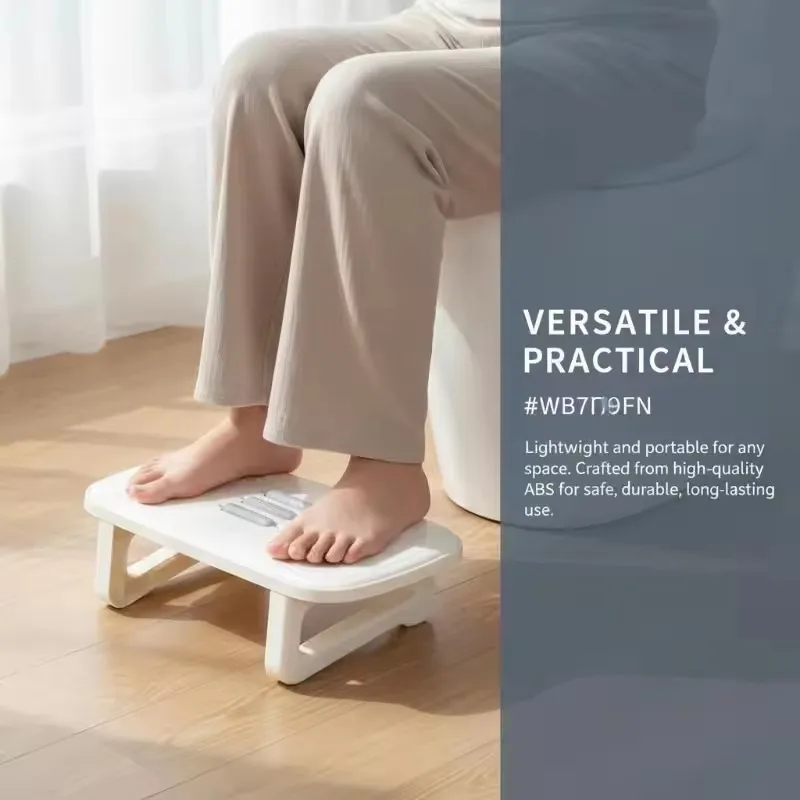 Adjustable Under-Desk Foot Support with Built-In Massage Rollers for Improved Comfort in Office and Home Settings image 4