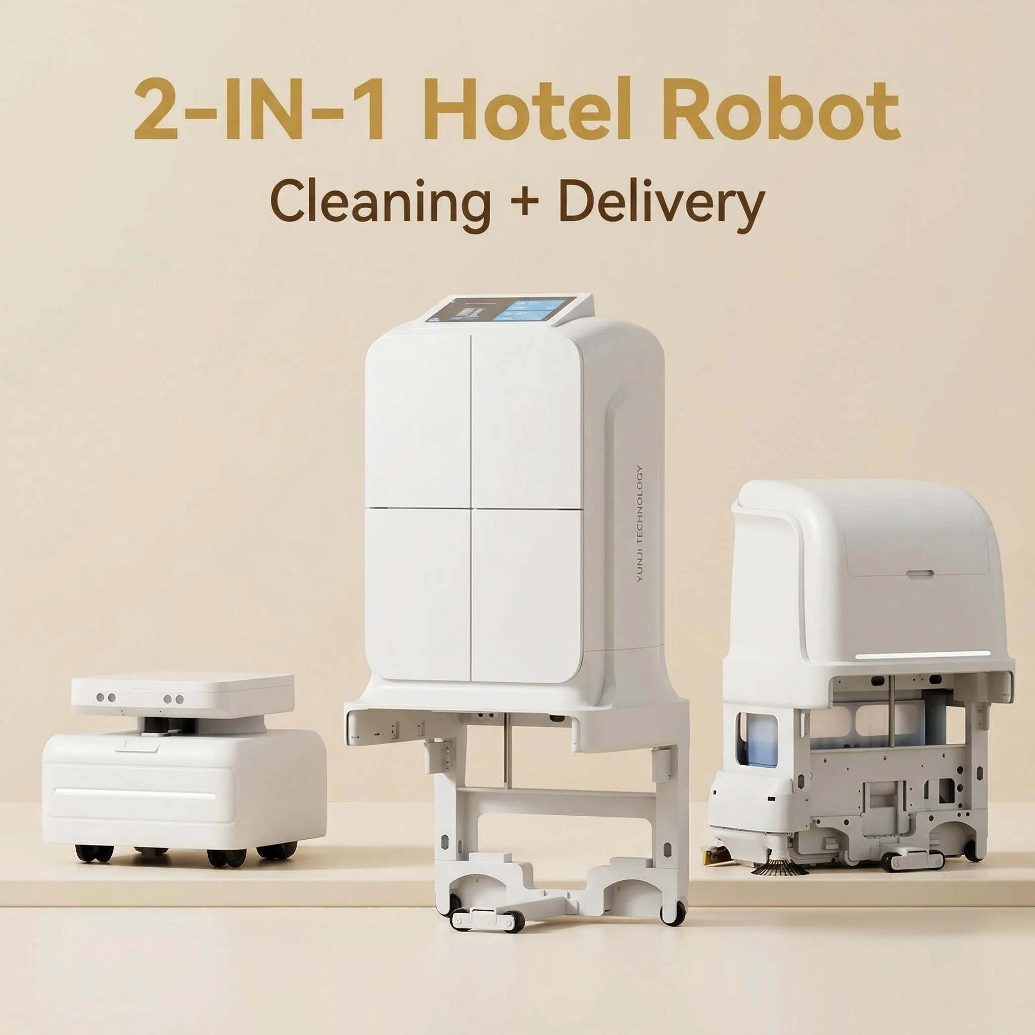 Yunji UP Multi-Functional Service Robot Intelligent Commercial Delivery Cleaning Patrol Robot for Hotel Hospital Office Building