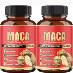 Peruvian Maca Root Supplement 8050 mg - Contains Ginseng Root South African nightshade, Tribulus terrestris