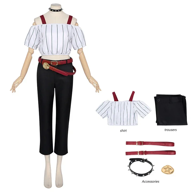 2026 Kirara Hoshi Cosplay Costume Wig Anime Movie JJK The Culling Game Clothing Accessories Women Halloween Carnival Party Outf