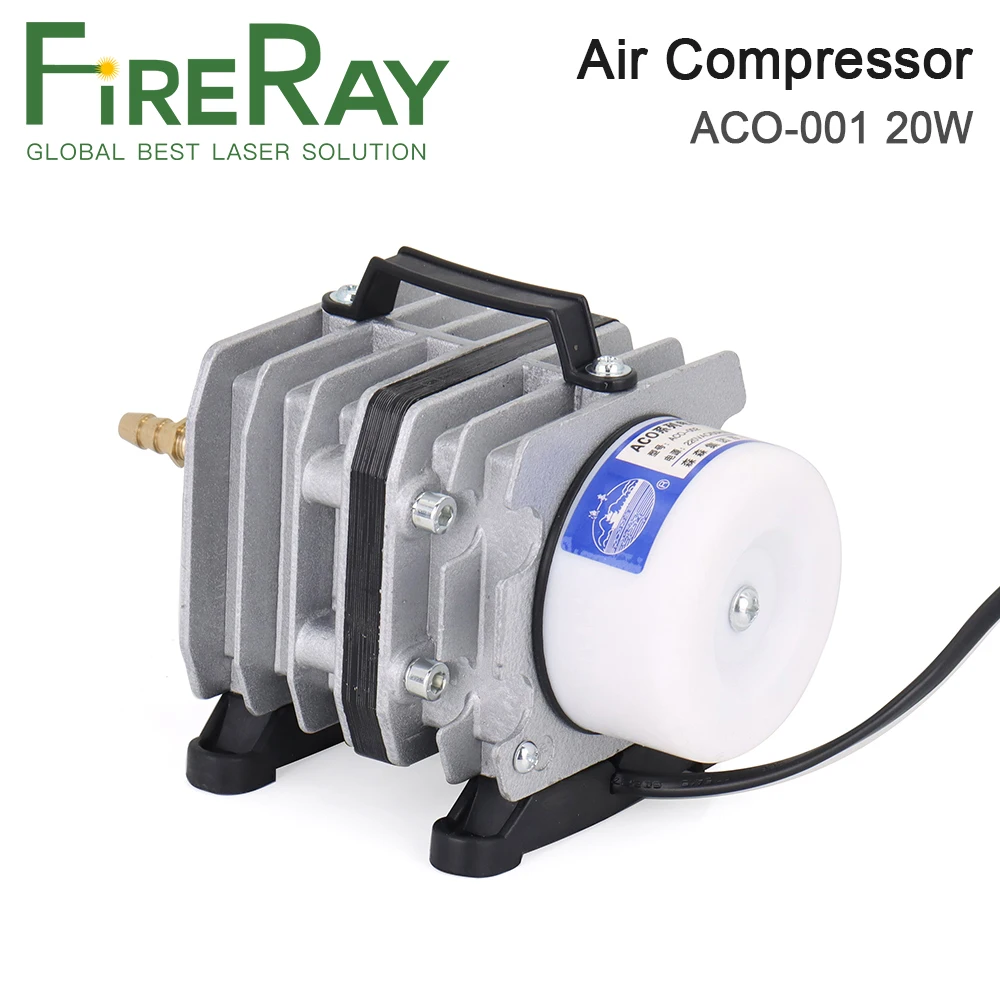 FireRay 20 واط ACO-001 ضاغط الهواء 20L/دقيقة الكهربائية المغناطيسي مضخة هواء Co2 النقش بالليزر وماكينة قطع