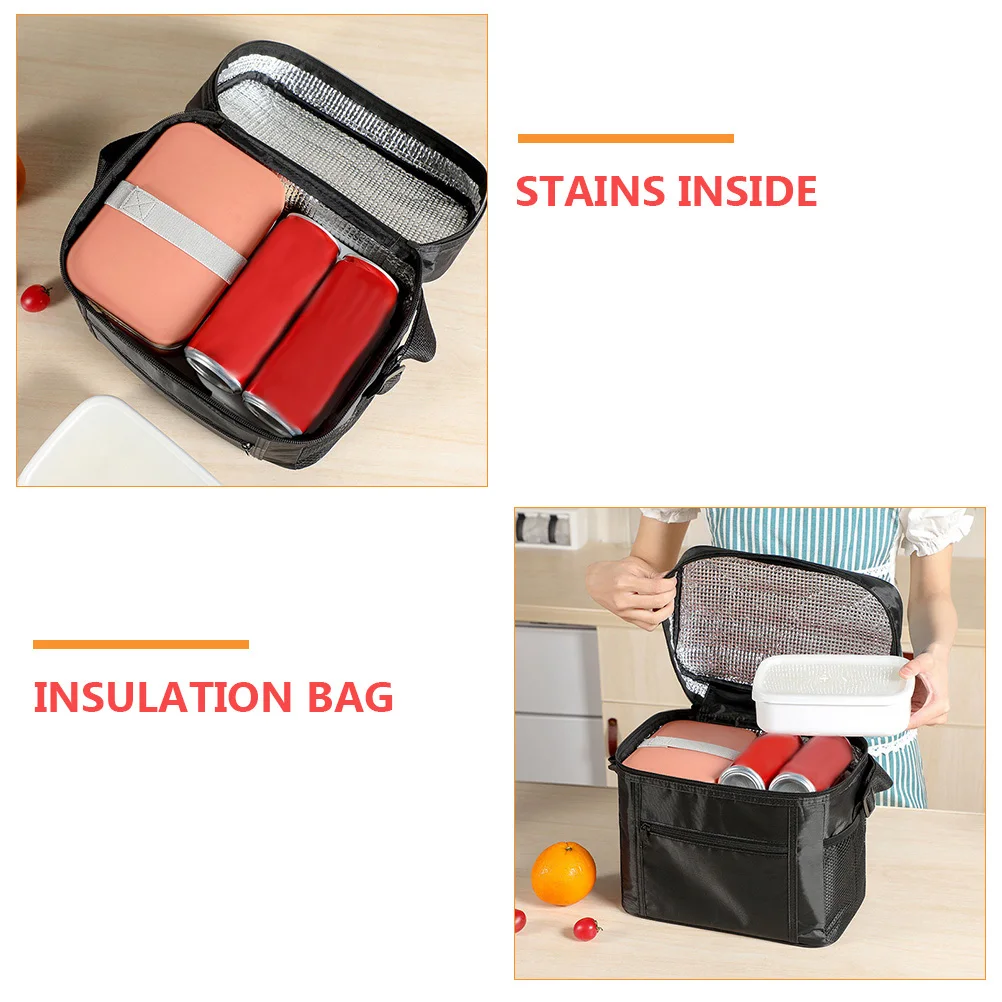 

1pc Thick Insulated Lunch Bag Soft Picnic Cooler Aluminum Foil Waterproof Interior Portable Thermal Tote Food Storage Warmth