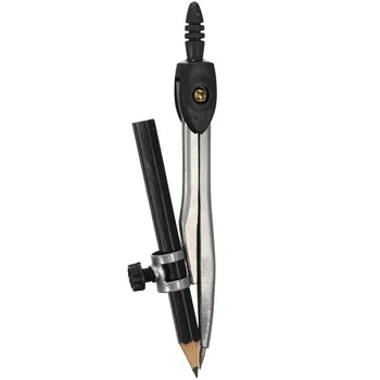 Kompas Met Potloodgeometrie Voor Het Opstellen Van Tekengereedschap Wiskunde Set Metalen Gereedschappen Houtbewerking Professionele Kinderen Compas Student Potlood