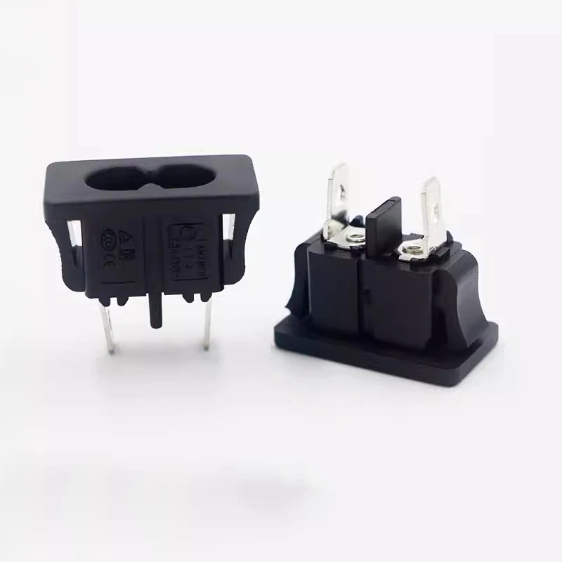 AC socket cassette Figure 8 power receptacle Two-core figure 8 seat with buckle Figure 8 tail power receptacle CCC KC certified