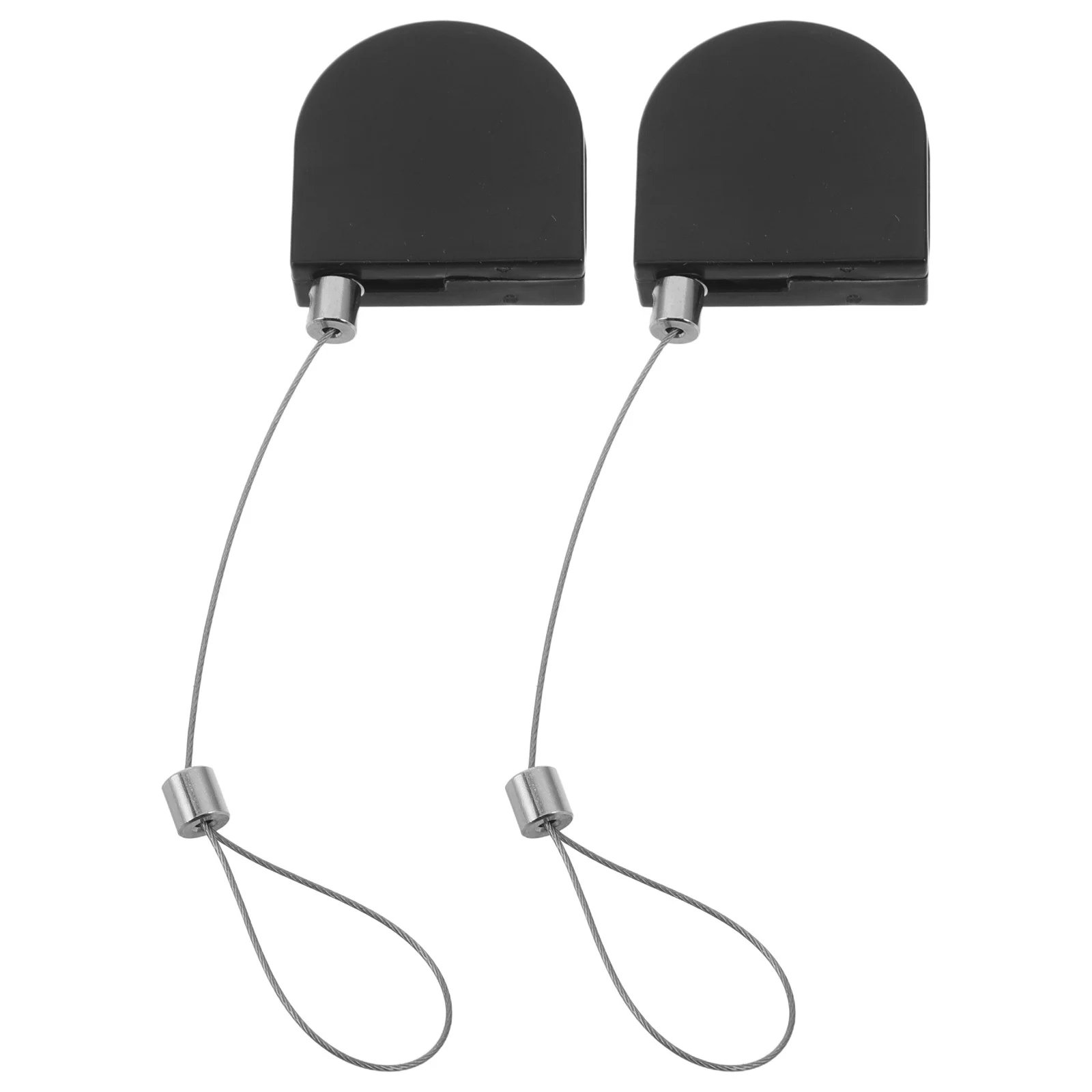 

2Pcs Jewelry Anti-Theft Lock Box Retractable Safety Tether Remote Control Telescopic Cable Lock Security Display Showcase