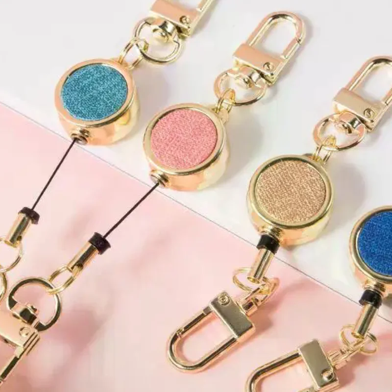ID Lanyard Key Ring Clip Name Tag Card Pull Chain Reel Badge Holder Breastplate Buckle Classic Belt Reel Extendable Retractable