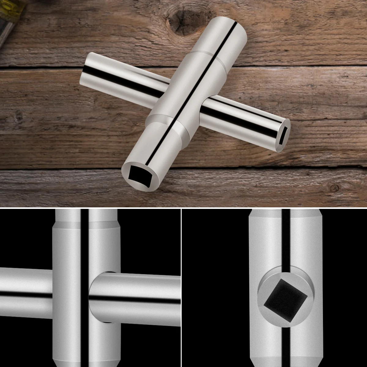 

1Pcs Professional Multifunction Sink Wrench Faucet Water Pipe Tool Silver Ergonomic Design Rustproof Handle Slides Around Easy