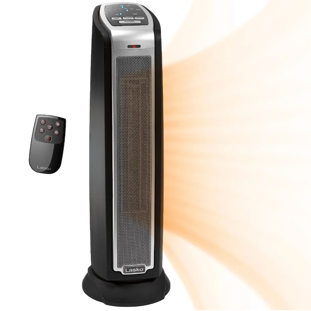 

23" 1500W Oscillating Ceramic Tower Space Heater with Remote Black New