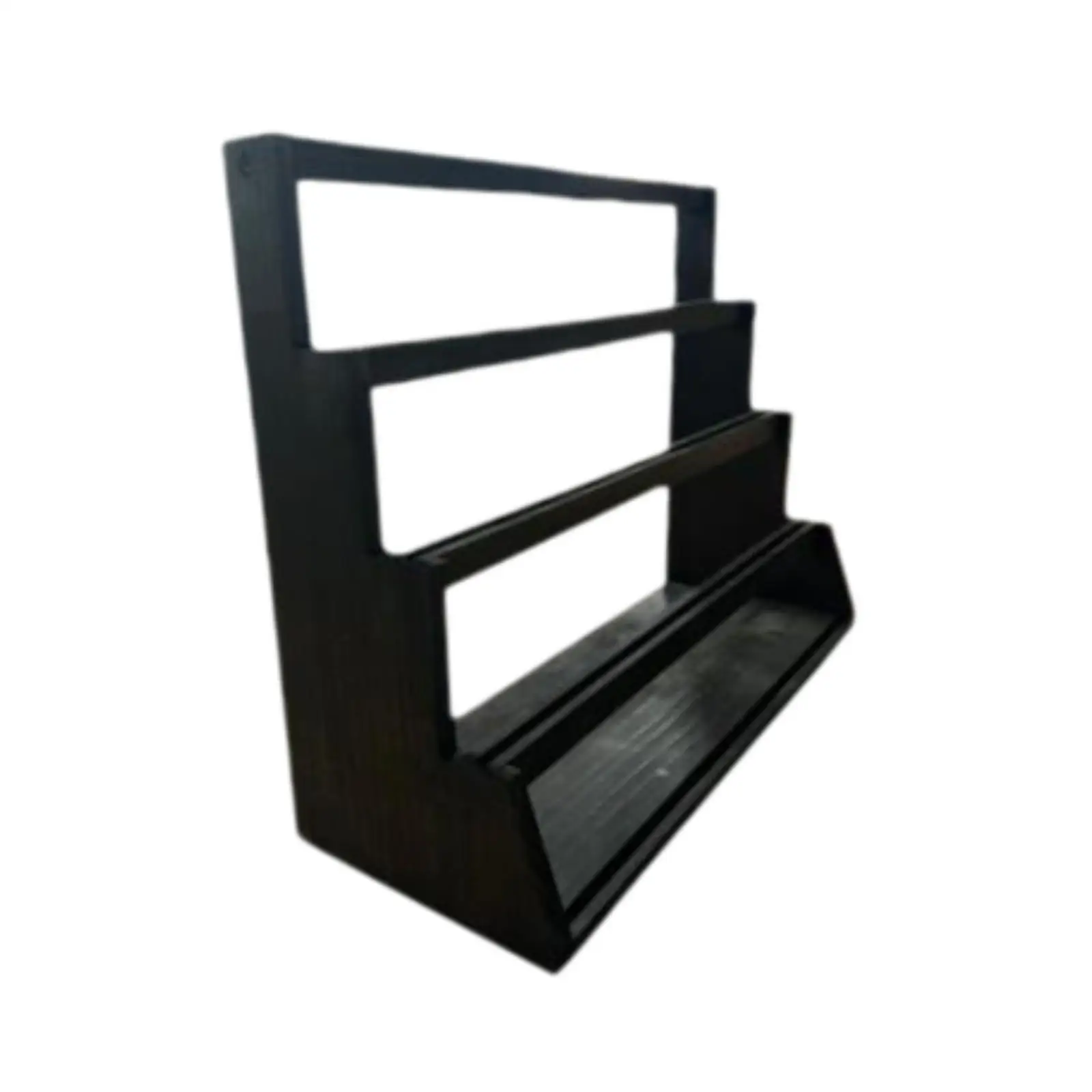 Wooden Card Display Rack 4 Tier Trading Card Holder Storage Shelf for TCG Sports Collection Home Office Organizer