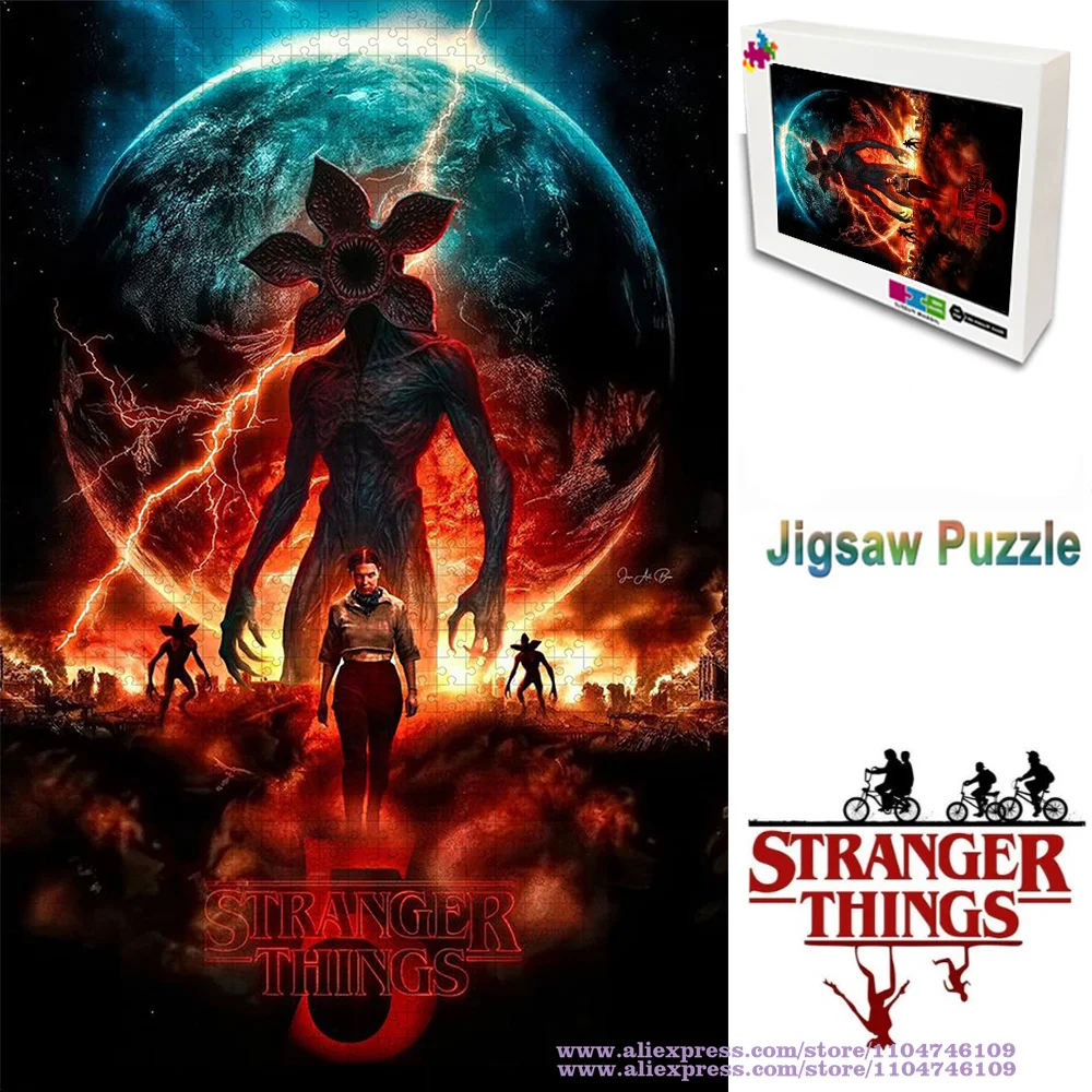

Stranger Things Puzzle Jigsaw 108/200/300/500/1000/1500Pcs Intelligence Puzzle Kids or Adults Christmas/birthday Gift Home Decor