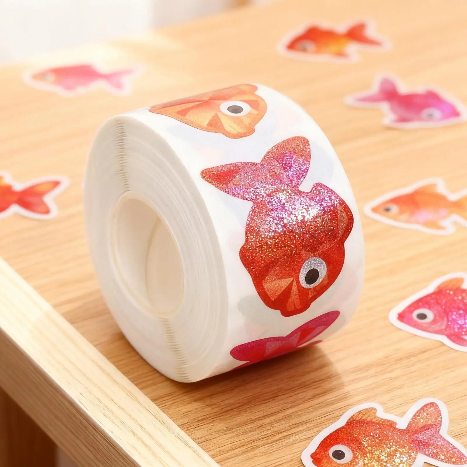 

Fish Stickers 500 Sheets Assorted Fade-Proof Motivational Fish Stickers for Kids for Boys Toddler Teens Students Scrapbooking