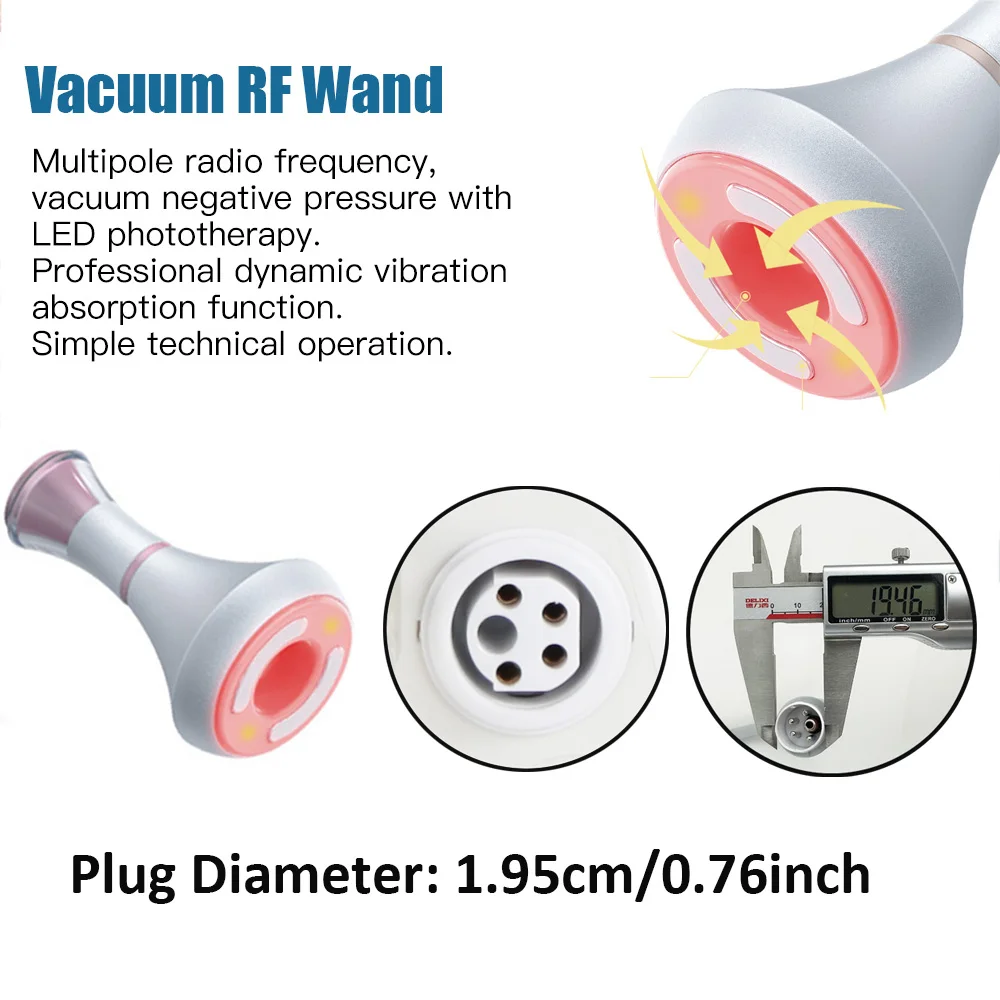 Maszyna do kawitacji próżniowej 6 in1 zastępuje uchwyt operacyjny Laser Lipo wiosła częstotliwości radiowej RF wyszczuplanie ciała różdżki do