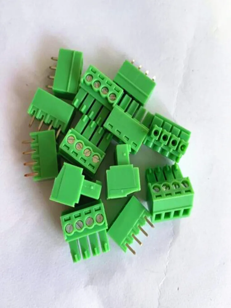 5pairs of plug-in terminal blocks 15EDG-3.81mm with a spacing of 3.5mm green Phoenix connector PCB solder board connector