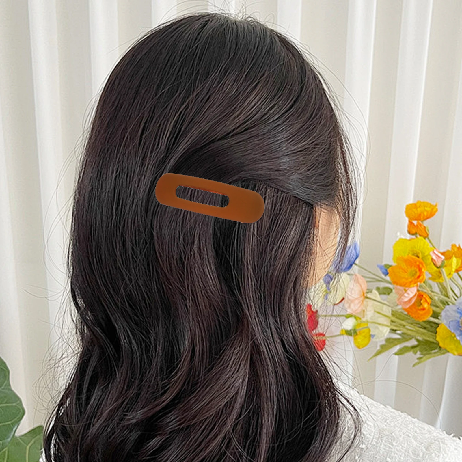 

9pcs Gradient Clips Flat Styling French Barrettes Women Thick Hair Accessories Blue Pink Brown Hair Jewelry Set