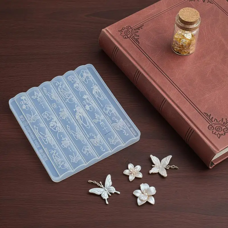 Vintage Baroque Style Nail Art Mold for Bow and Butterfly Patterns Perfect for DIY Crafting and Manicure Design