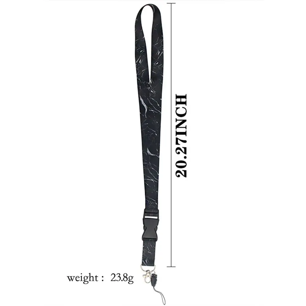 ID Badge Holder Hang Rope Name Tag Holder Webbings Ribbon Phone Hang Rope Phone Lanyard Strap Marbling Lanyard Neck Straps view 6