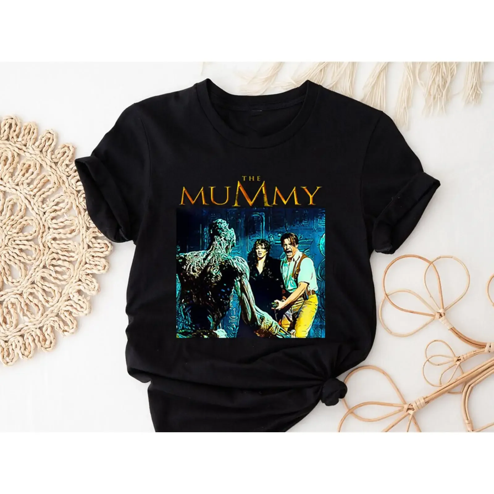 The Mummy 90s Movie Stephen Sommers Vintage Imhotep Horror s T shirt vintage Washed Soft Slightly streetwear