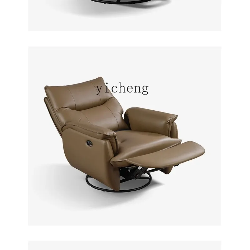 Electric Sofa With Rotation Function First Layer Cowhide First Class Single Sofau31