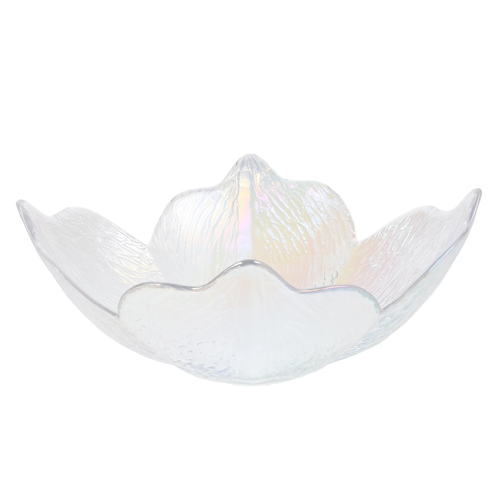 

Irregular Glass Bowl Stylish Lily Shape for Salad Dessert Fruit Serving Decorative Glass Bowls for Kitchen Party Holiday