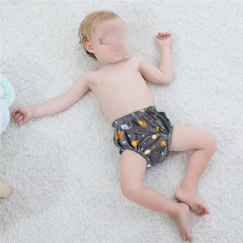Дышащие 6-слойные марлевые тренировочные штаны для малышей — мягкие, моющиеся тканевые подгузники для приучения к горшку, идеально подходят для мальчиков и девочек