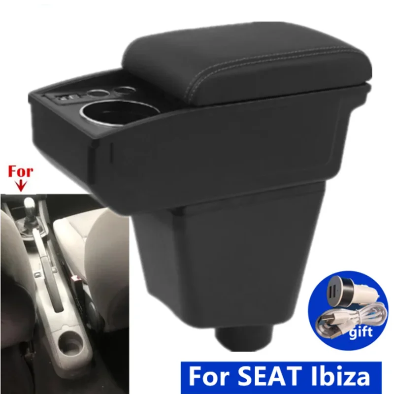 For SEAT Ibiza III 2001-2008 Armrest Box For Seat Ibiza 6j Ibiza 6L Car Armrest Storage Box Dedicated Retrofit Car Accessories