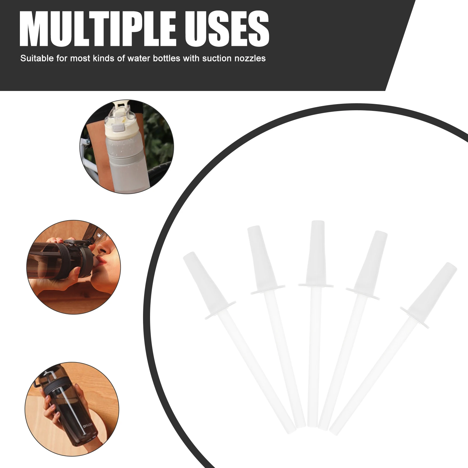 

10 set Silicone Drinking Straws Household Reusable Multi-Function Wear-Resistant Food Grade Portable Straight Straws For Juice