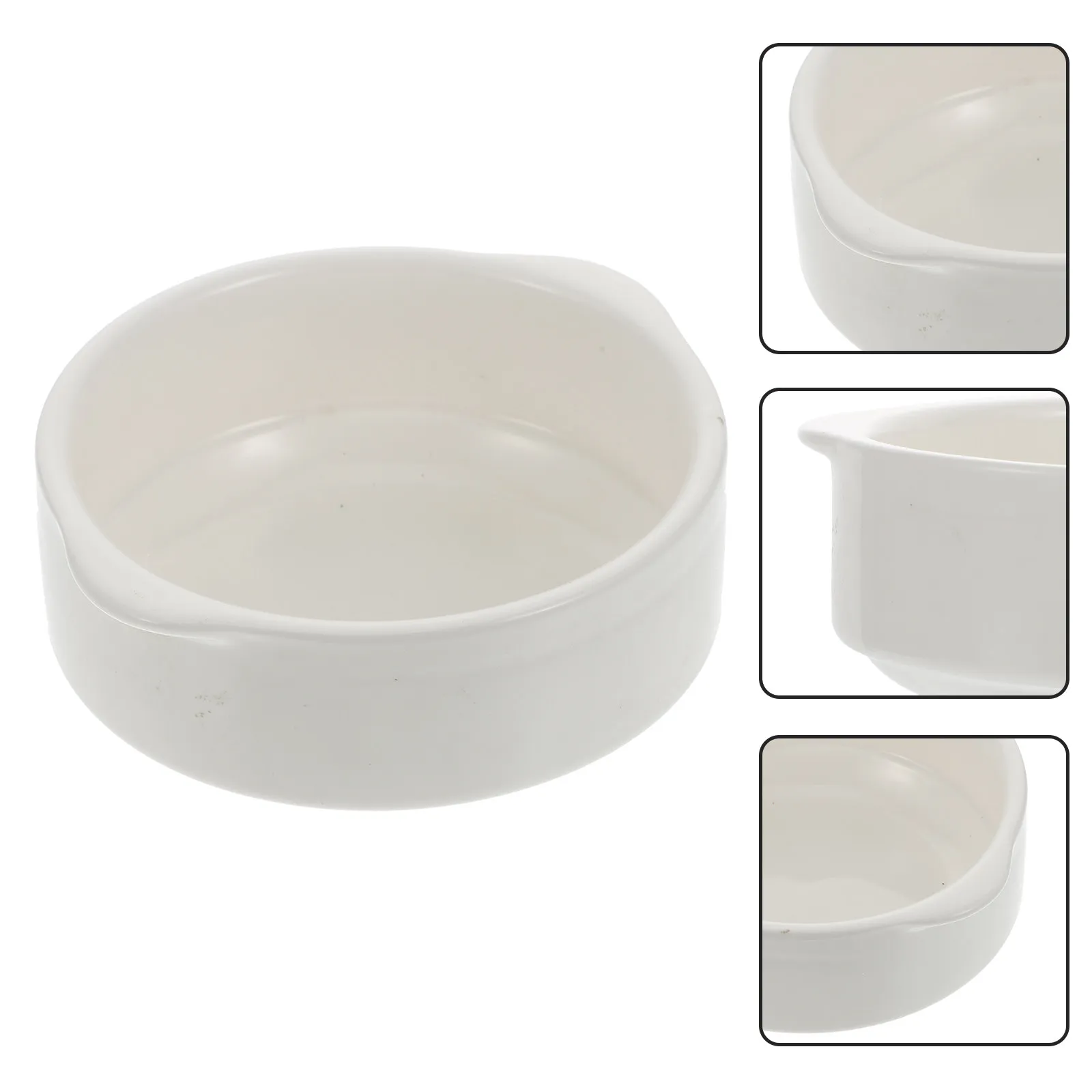 

1 шт. керамическая пароварка с двумя ручками, термостойкая, прочная, с гладкой поверхностью, легко моется, портативная, многофункциональная, для супов, тушеных блюд, пудингов