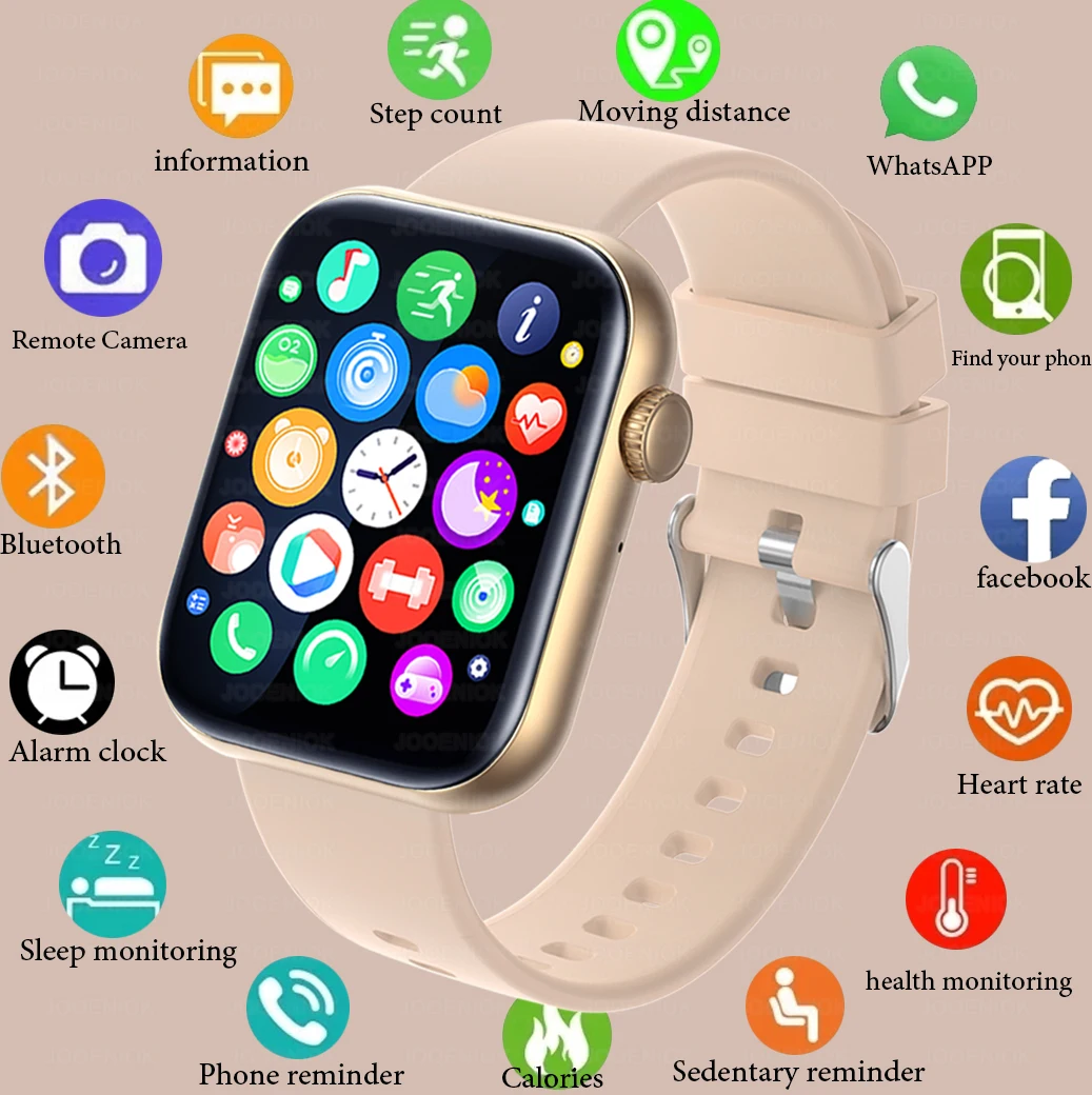 

2025 New Smart Watch Women Full Touch Screen Fitness Heart Rate Monitoring Bluetooth Call Waterproof Smartwatch Lady Reloj Mujer