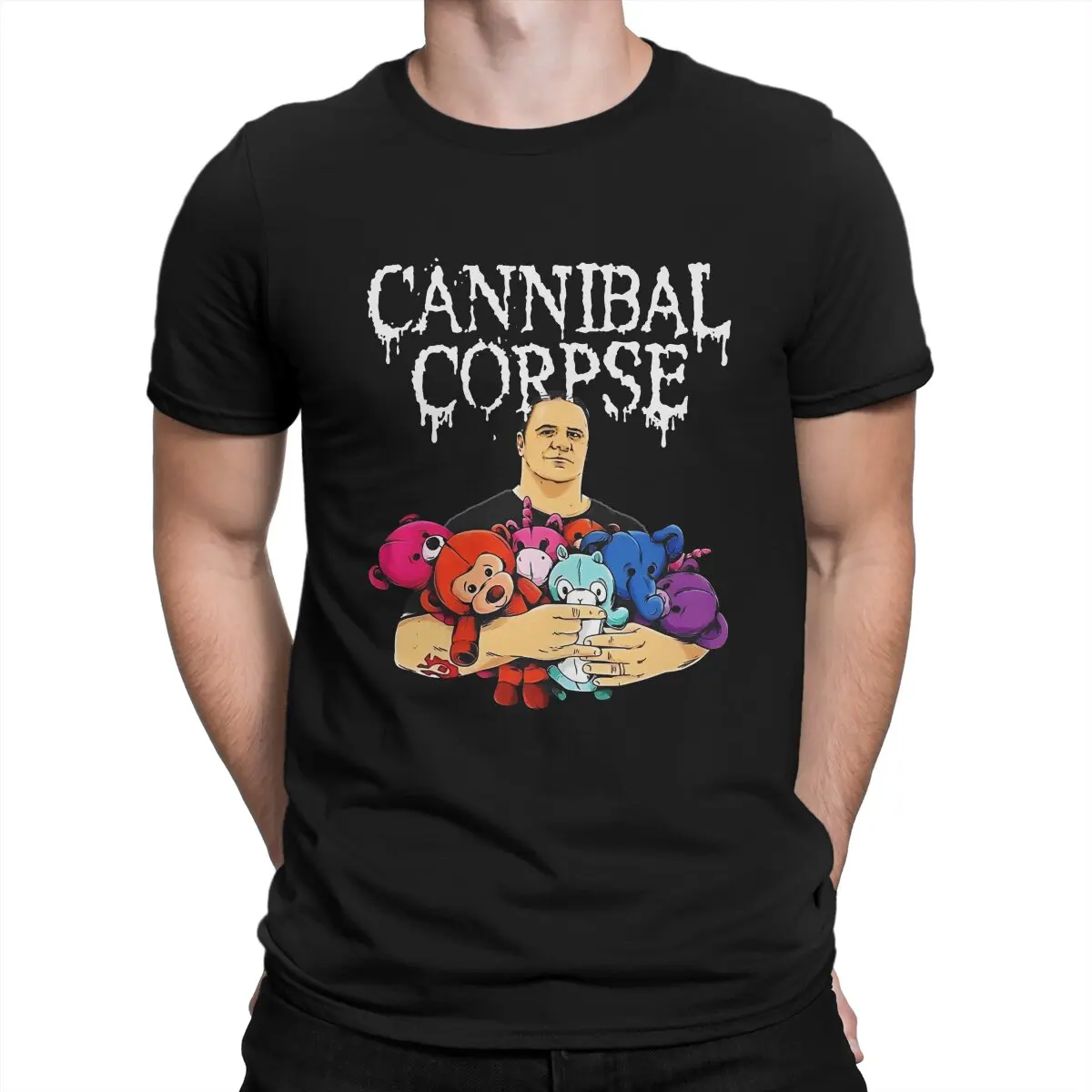 

Aheupote T-Shirts Men Cannibal Corpse Humor 100% Cotton Tee Shirt Round Neck Short Sleeve T Shirt Gift Idea Clothes