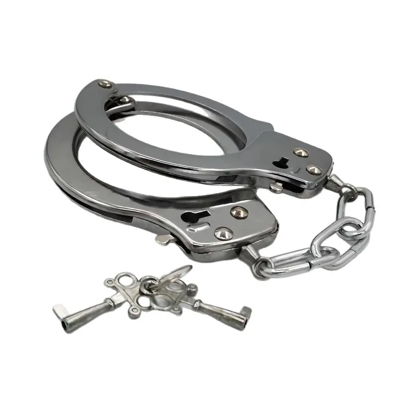 أصفاد مثيرة معدنية دعائم عبودية أصفاد سميكة للزوجين يمزح التدريب ألعاب بديلة مناسبة للاستخدام