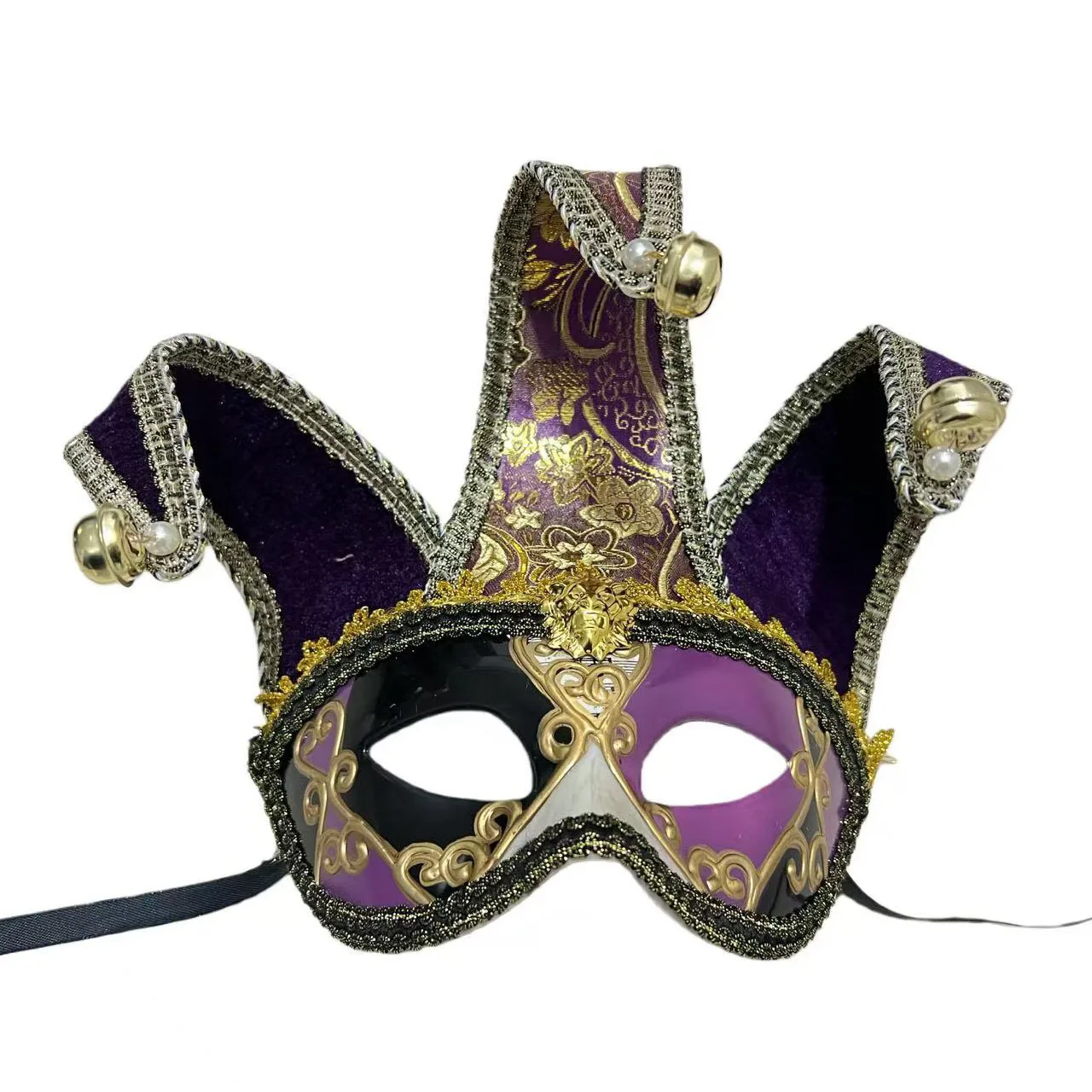 Campane di Venezia italiane Ghostface Gentleman Mezza maschera Natale Masquerade Festa di festa Accessorio cosplay vintage